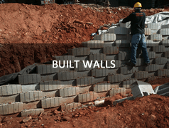 retaining built walls